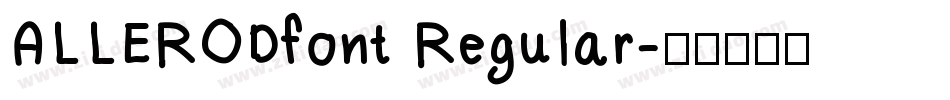 ALLERODfont Regular字体转换